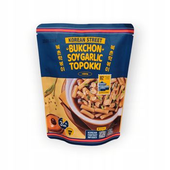 Korean Street Topokki o smaku czosnku sojowego