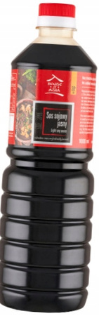 Sos Sojowy Jasny 1000 ml - Idealny do Sushi, Woka, i Zup Azjatyckich