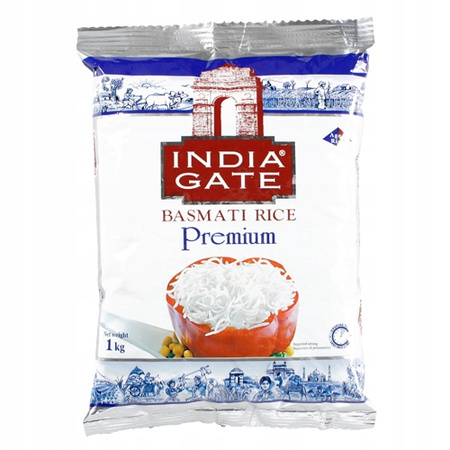 INDYJSKI BIAŁY RYŻ BASMATI 1KG INDIA GATE PREMIUM