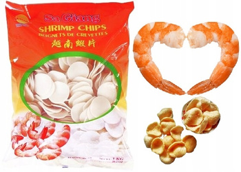 CHIPSY KREWETKOWE PRAŻYNKI SHRIMP DO SMAŻENIA 1kg SAGIANG