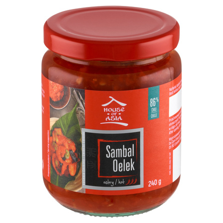 Sos sambal oelek ostra pasta chilli Tajska aziatycka 240 g