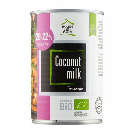 MLECZKO KOKOSOWE PREMIUM BIO 20-22% UHT 400 ml.-HO