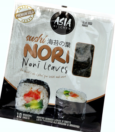 Wodorosty Nori Gold do Sushi - 10 arkuszy