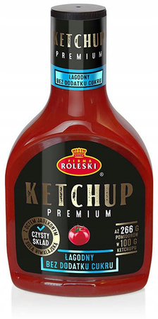 ROLESKI Ketchup PREMIUM bez cukru 425g