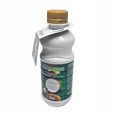 AMPAWA Mleko Kokosowe 90% Mleczko Coconut Milk 250ml BUTELKA Z KORKIEM