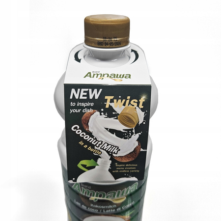 AMPAWA Mleko Kokosowe 1000ml DUŻE Mleczko 1L 90% kokosa ZAKRĘCANE