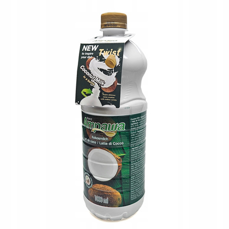AMPAWA Mleko Kokosowe 1000ml DUŻE Mleczko 1L 90% kokosa ZAKRĘCANE