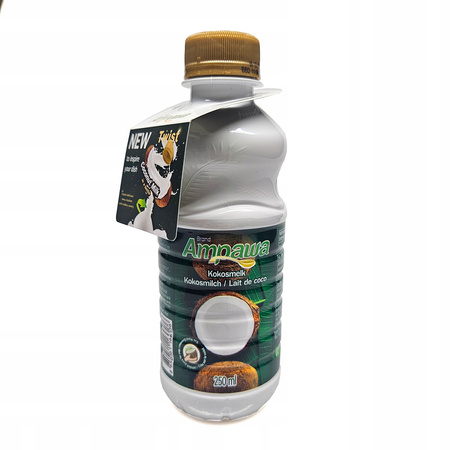 AMPAWA Mleko Kokosowe 90% Mleczko Coconut Milk 250ml BUTELKA Z KORKIEM
